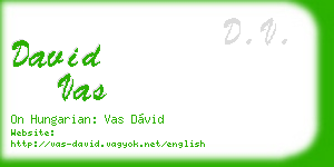 david vas business card